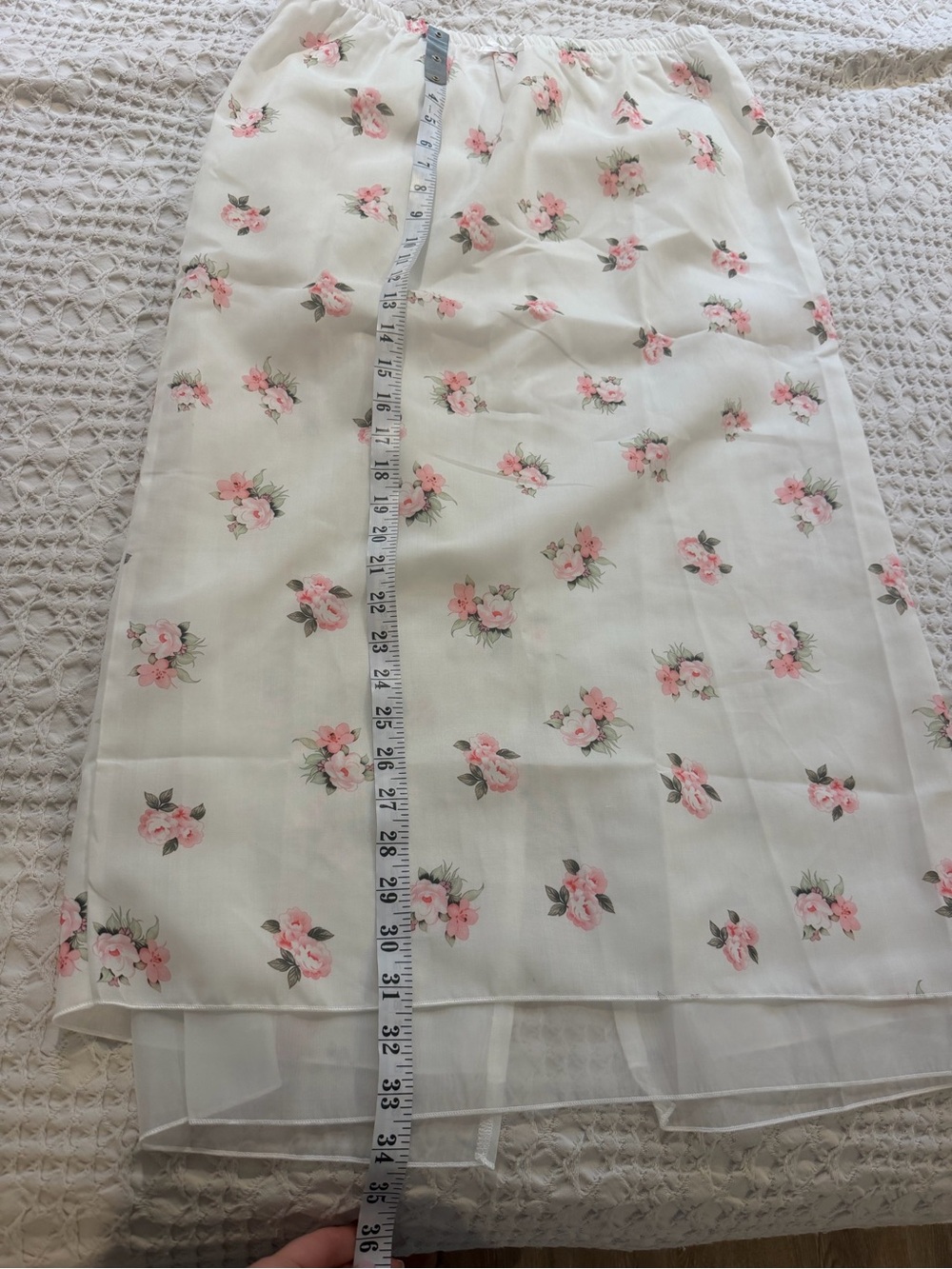 White Floral Midi Skirt - Picture 5 of 5